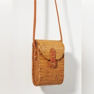 Anthropologie Bali Cellphone Crossbody Bag